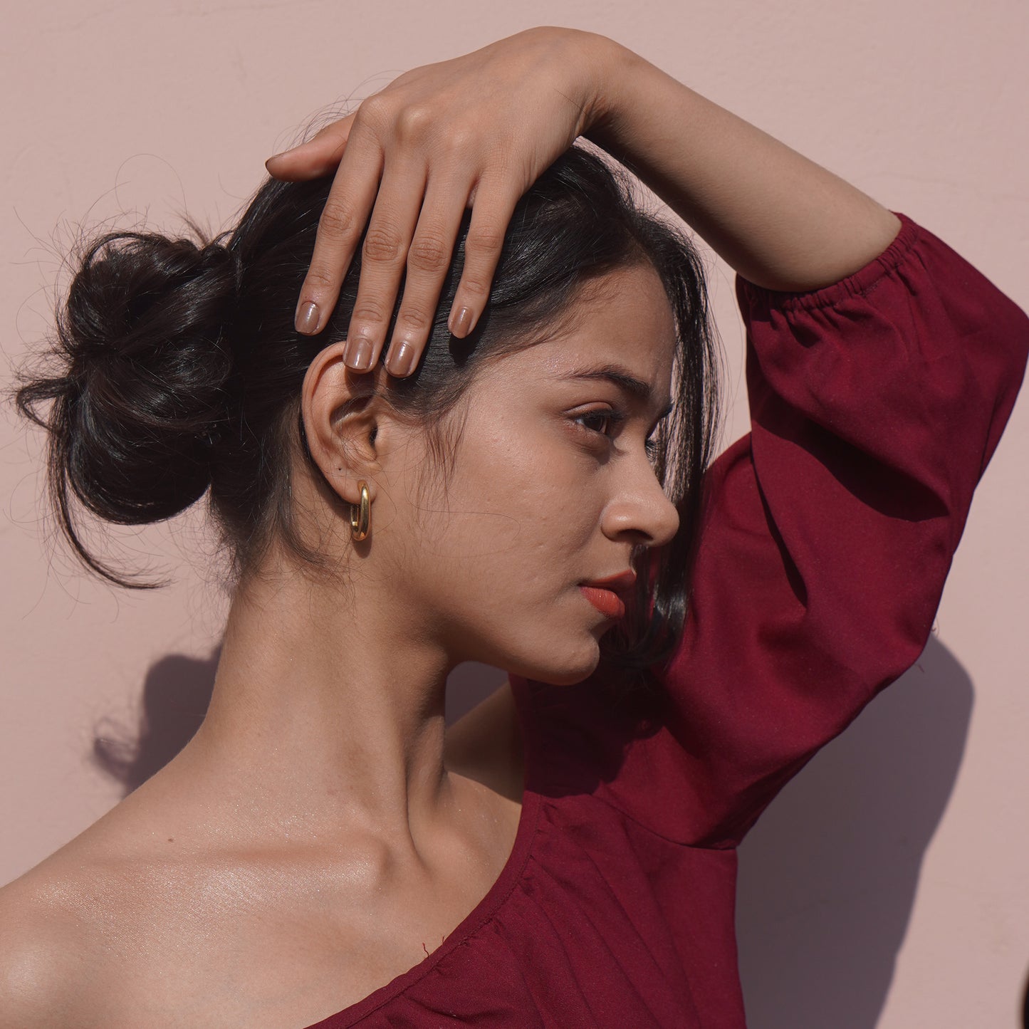 Bold Gold Hoop Earring - Anti Tarnish - Stellin Moon