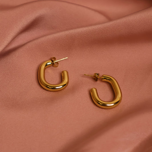 Bold Gold Hoop Earring - Anti Tarnish - Stellin Moon
