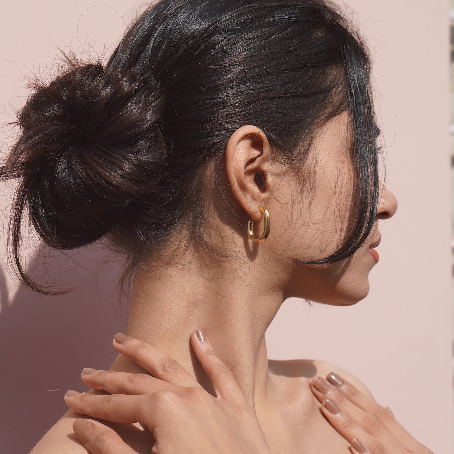 Bold Gold Hoop Earring - Anti Tarnish - Stellin Moon